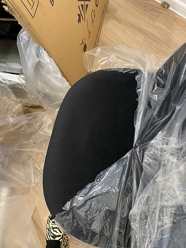 Стул на металлокаркасе Gabi 1 light blue / black / gold фото покупателя 545