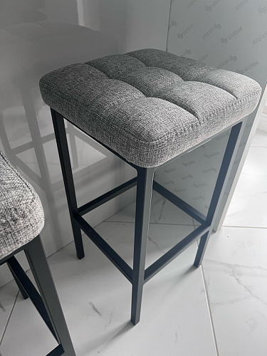 Барный стул Лофт микровелюр катания блэк / черный матовый фото покупателя 99