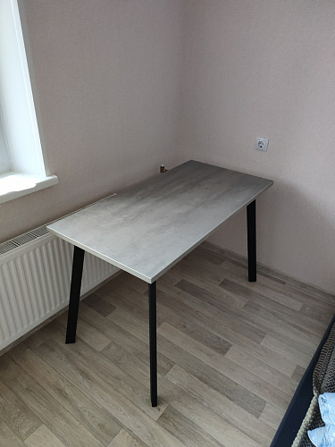 Стол Тринити Лофт 120 32 мм дуб галифакс табако / черный матовый фото покупателя 88