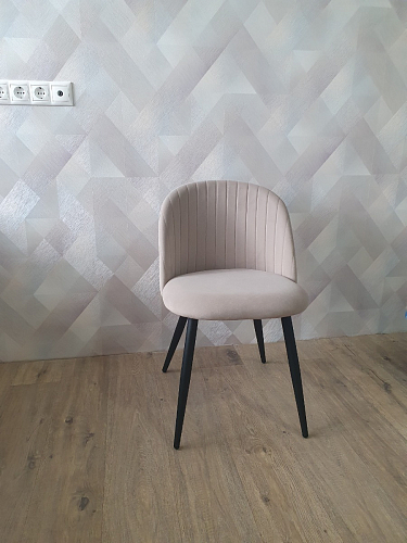 Стул на металлокаркасе Gabi dark beige / black / silver фото покупателя 416