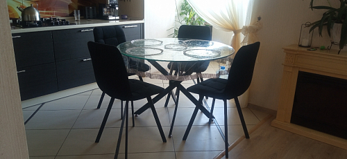 Стул на металлокаркасе Чилли синий / белый фото покупателя 334