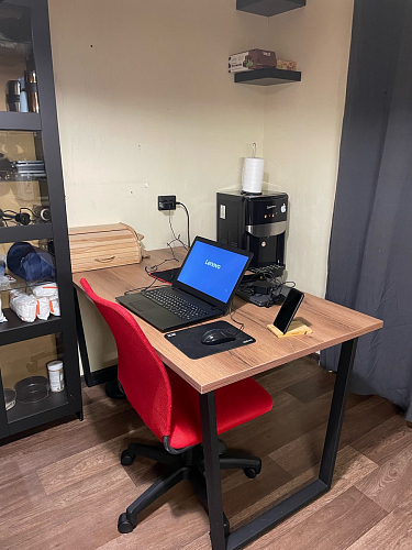 Деревянный стол Лота Лофт 120х75 белый матовый / дуб крафт золотой фото покупателя 215