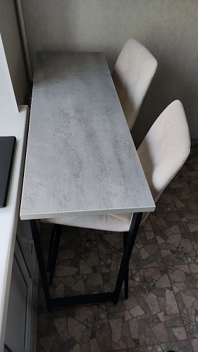 Барная стойка Дилан Лофт 120х40х90 бетон светлый фото покупателя 116