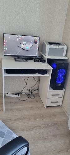 Компьютерный стол Джаз-24 левый дуб молочный фото покупателя 50