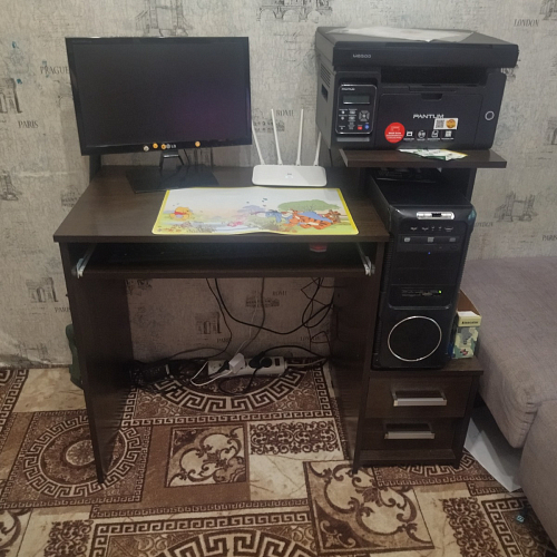 Компьютерный стол Джаз-24 правый дуб сонома фото покупателя 70