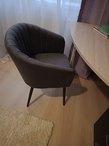 Стул на металлокаркасе Моншау крутящийся velutto 46 / черный фото покупателя 2