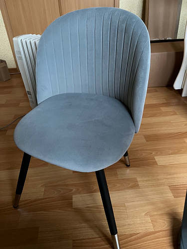 Стул на металлокаркасе Gabi dark beige / black / silver фото покупателя 776