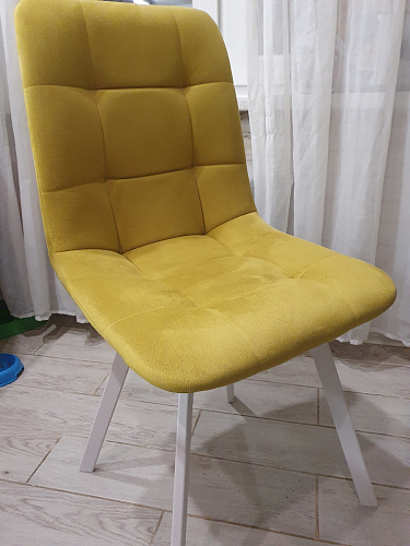 Стул на металлокаркасе Чилли бежевый / белый каркас фото покупателя 1134