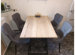 Стул на металлокаркасе Neli beige / black фото покупателя 5