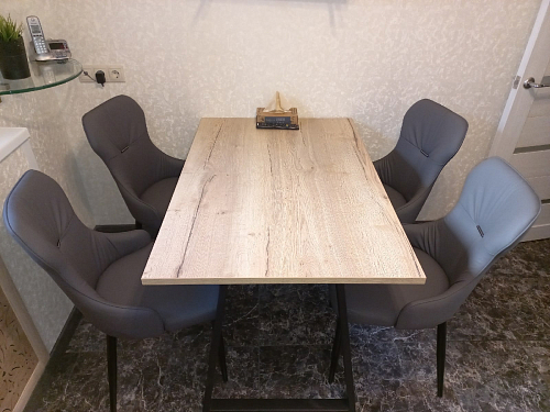 Стул на металлокаркасе Neli gray / black фото покупателя 5