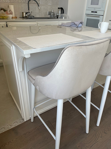 Полубарный стул Атани серо-синий / кант синий / черный фото покупателя 7