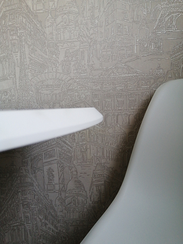 Стол Тулип 90х73 белый мрамор / золото фото покупателя 129