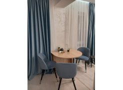 Стул на металлокаркасе Gabi 1 бежевый / черный с серебряными наконечниками фото покупателя 745