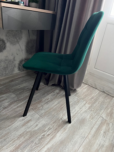 Стул на металлокаркасе Чилли К темно-серый (velutto 32) / черный фото покупателя 175