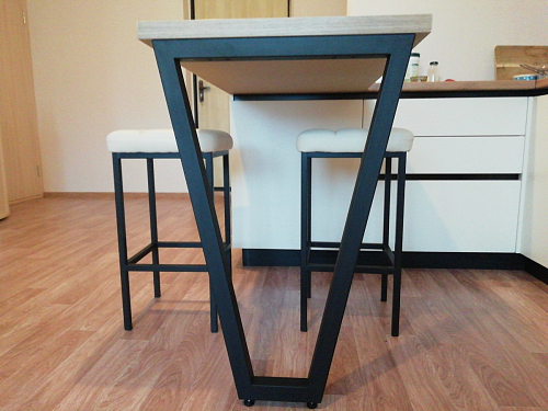 Барный стул Лофт микровелюр катания блэк / черный матовый фото покупателя 210