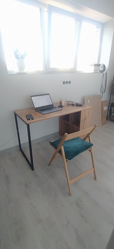 Письменный стол Фред Лофт черный матовый / дуб делано темный фото покупателя 11