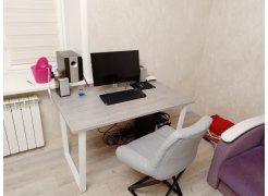 Деревянный стол Лота Лофт 120(160)х75 черный матовый / бетон светлый фото покупателя 618