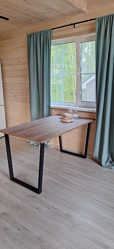 Стол Лота Лофт 140 25 мм черный матовый / бетон фото покупателя 767