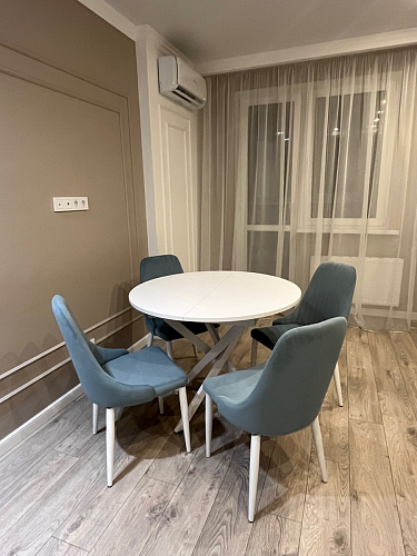 Стул на металлокаркасе Kora dark gray / black фото покупателя 202