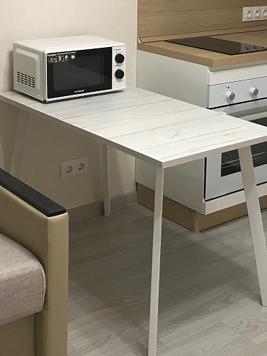 Стол Тринити Лофт 120 32 мм дуб галифакс табако / черный матовый фото покупателя 178