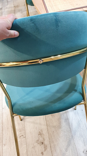 Стул на металлокаркасе Kamelia green / gold фото покупателя 36