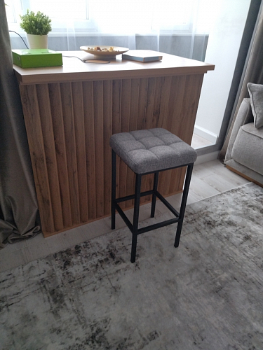 Барный стул Лофт линкольн белый / белый матовый фото покупателя 91