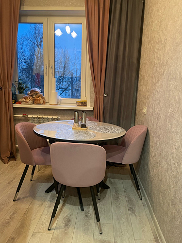 Стул на металлокаркасе Gabi dark beige / black / silver фото покупателя 83