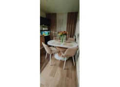 Стул на металлокаркасе Седа К крутящийся светло-серый  / белый фото покупателя 186