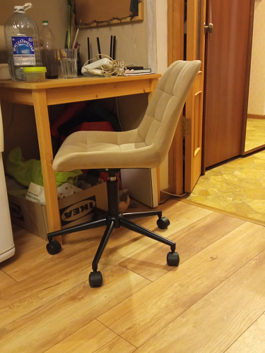 Компьютерное кресло Честер темно-серый / золото  - Уцененный экземпляр фото покупателя 12