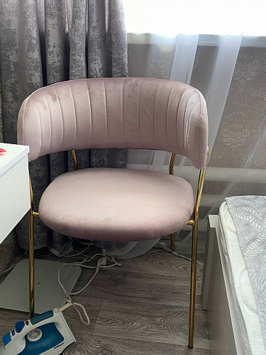 Стул на металлокаркасе Kamelia gold / gray фото покупателя 24