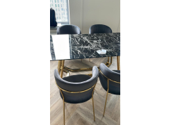 Стул на металлокаркасе Kamelia темно-серый / золотой фото покупателя 7