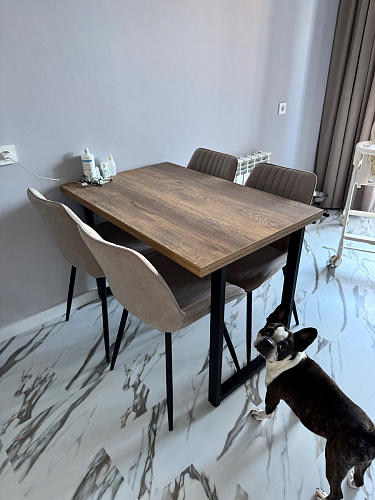 Стул на металлокаркасе Седа 360 К латте (velutto 08) / белый фото покупателя 284