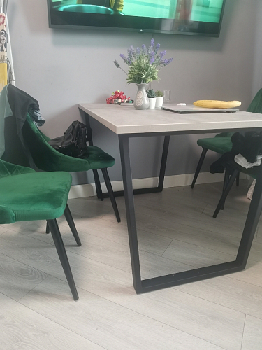 Деревянный стол Лота Лофт 120x75 дуб крафт табачный / черный матовый фото покупателя 157