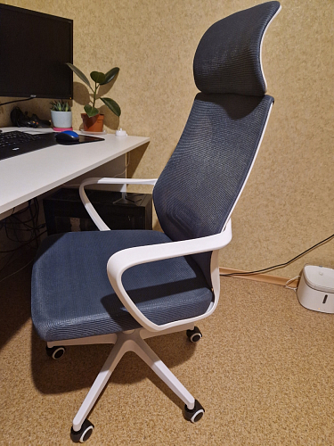 Компьютерное кресло Golem dark gray / gray / white фото покупателя 19