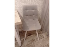 Стул на металлокаркасе Чилли синяя ткань / белый фото покупателя 17