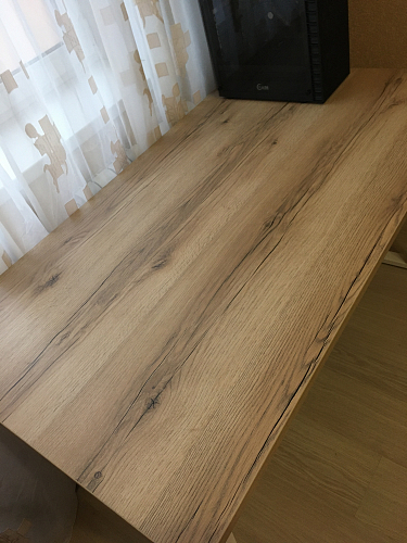 Стол Лота Лофт 140 25 мм черный матовый / бетон фото покупателя 1019