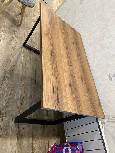 Деревянный стол Лота Лофт 120x75 дуб крафт табачный / черный матовый фото покупателя 120