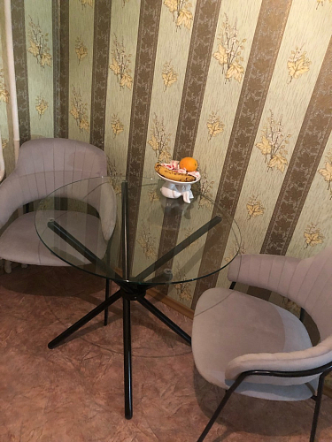 Стул на металлокаркасе Инклес темно-зеленый / черный глянец фото покупателя 5