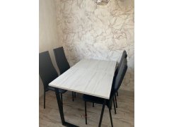 Деревянный стол Лота Лофт 120(160)х75 черный матовый / бетон светлый фото покупателя 789