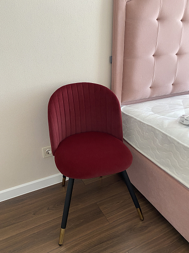 Стул на металлокаркасе Gabi 1 light purple / black / gold фото покупателя 267