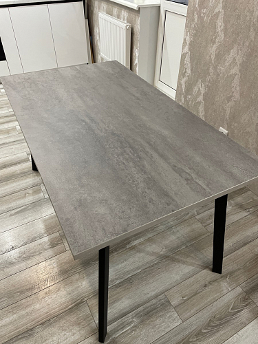 Стол Тринити Лофт 120 32 мм бетон / черный матовый фото покупателя 733