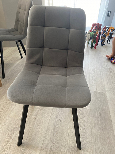 Стул на металлокаркасе Чилли К темно-серый (velutto 32) / черный фото покупателя 346