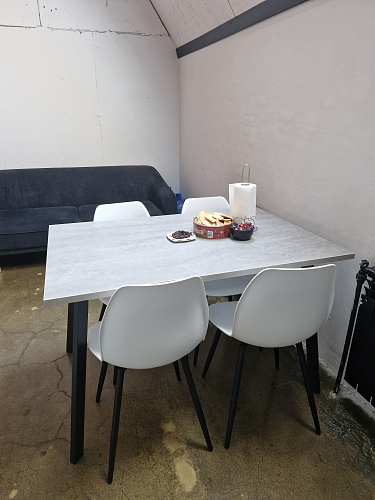 Стол Тринити Лофт 120 25 мм бетон / черный матовый фото покупателя 1