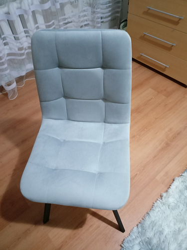 Стул на металлокаркасе Чилли синяя ткань / белый фото покупателя 1190