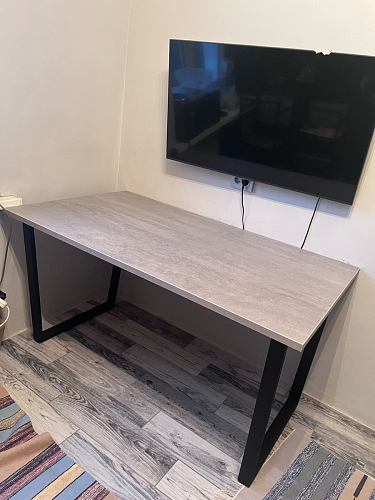 Стол Лота Лофт 120 32 мм бетон / черный матовый фото покупателя 413