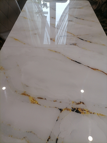 Стол на тумбе Бугун белый / золото фото покупателя 22