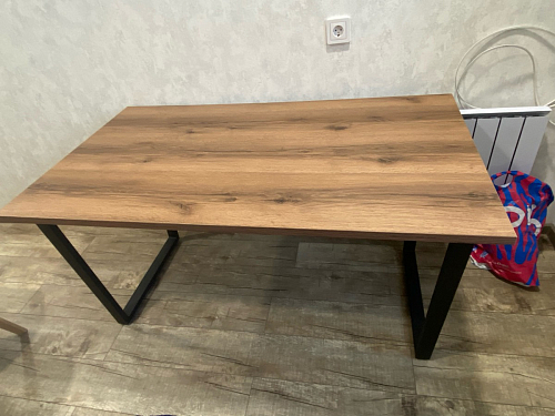 Деревянный стол Лота Лофт 120х75 белый матовый / дуб крафт золотой фото покупателя 143