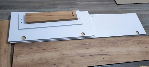 Письменный стол Лайт 03.243 дуб золотой (craft) / белый премиум фото покупателя 255