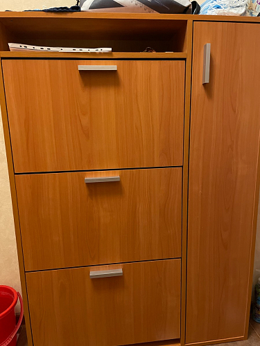 Комод Кронос дуб сонома / белый глянец фото покупателя 1