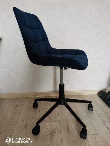 Компьютерное кресло Честер голубой (velutto 47 ) / черный фото покупателя 5